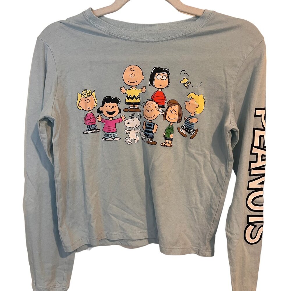 Light Blue Peanuts Character Long Sleeve t-shirt. Size XS by Love Tribe